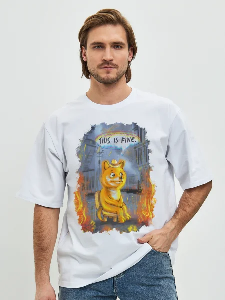 Футболка Fox "This is fine"