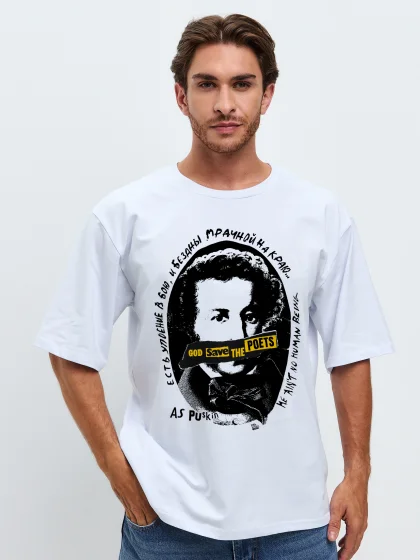 Футболка God, save the poets. Пушкин
