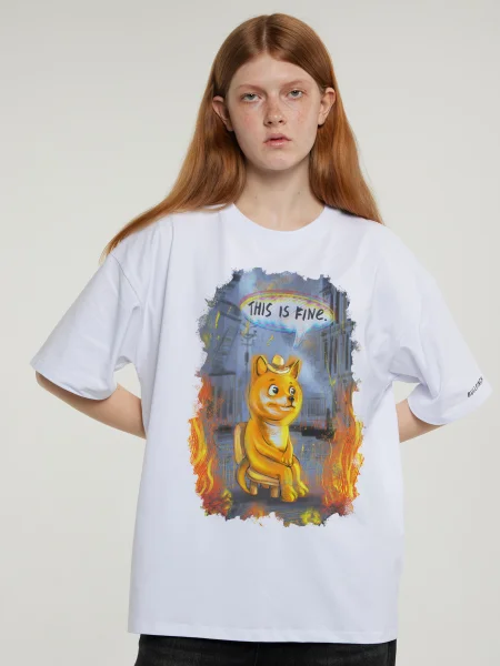 Футболка Fox. This is fine