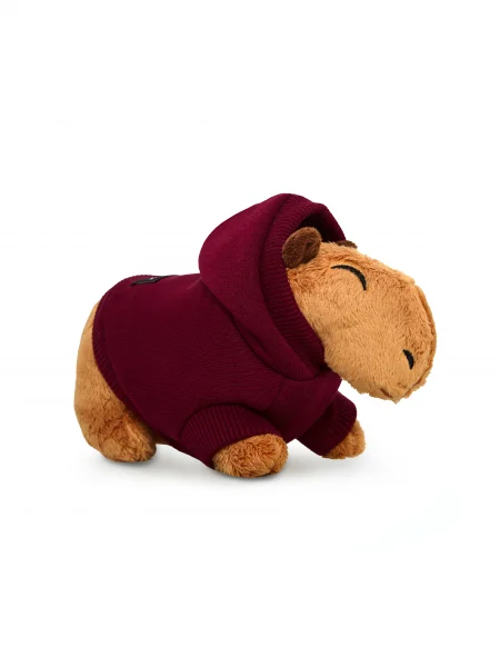 Игрушка Капибара в бордовом худи