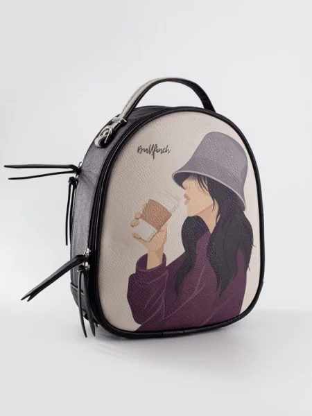 Рюкзак с принтом "Девушка с кофе" 