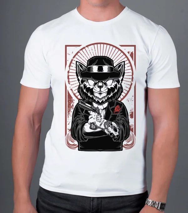 Футболка Гангста кот