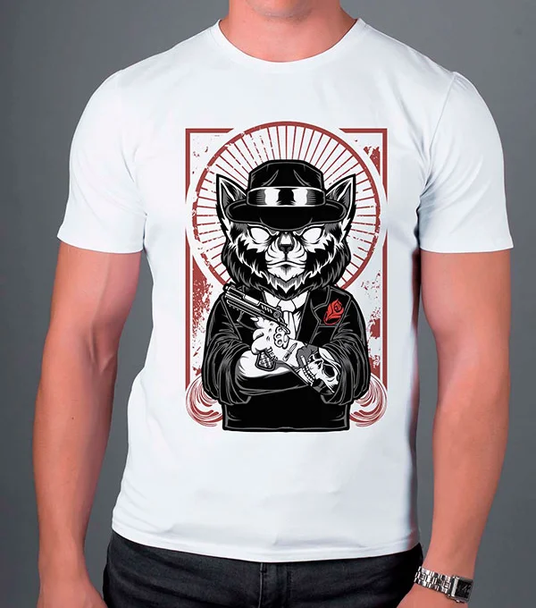 Футболка Гангста кот