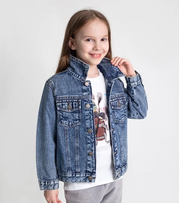 Джинсовая куртка Заяц с цветами SMF