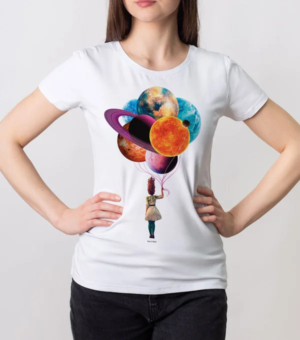 Футболка Девочка с планетами