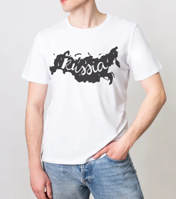 Футболка Russia ч/б