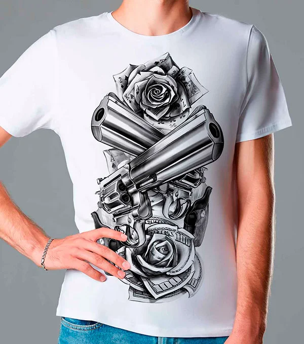 Футболка Пистолеты и Роза