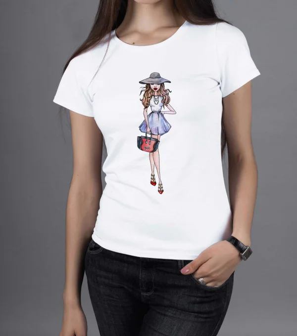 Футболка Девушка Fashion Акварель