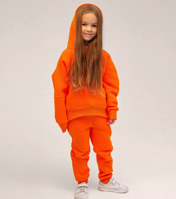 Худи с начесом оранжевый