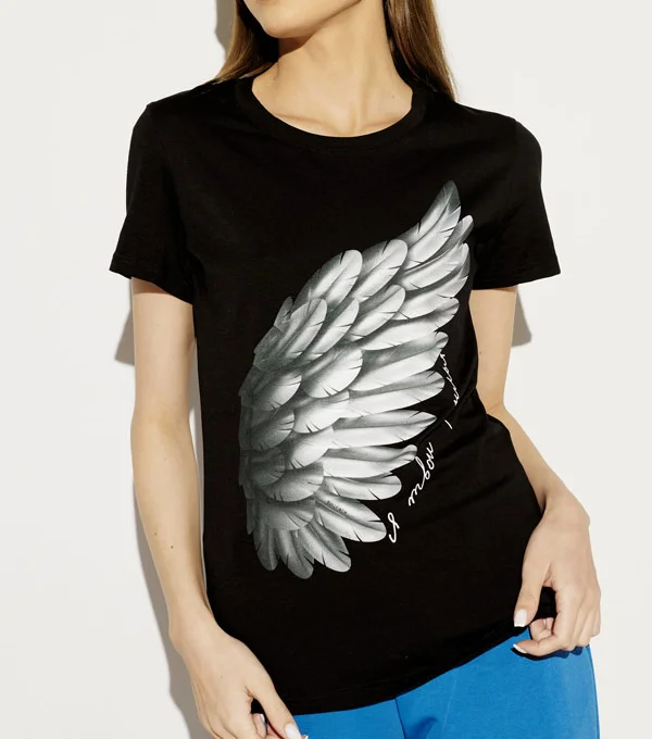 Мужская футболка «Крылья ангела» цвет белый