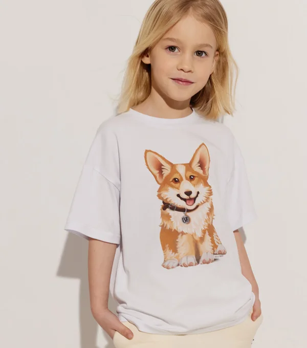 Детская футболка с принтом Корги (детская) 
