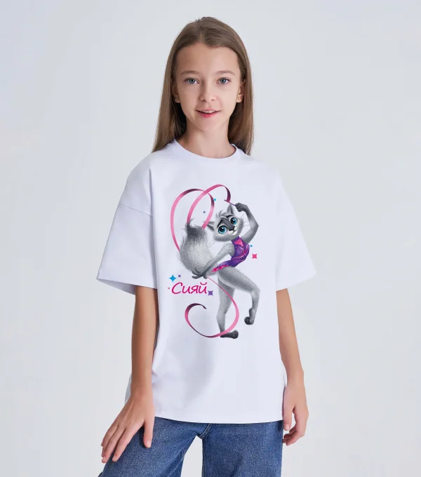 Футболка Гимнастика. Кошечка