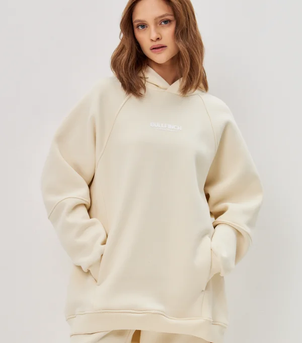 Худи с начесом молочный