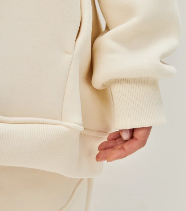 Худи с начесом молочный