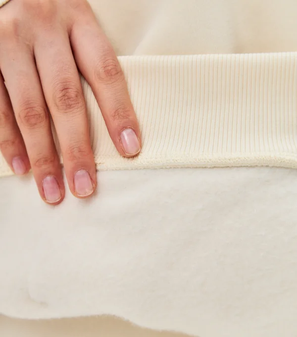 Худи с начесом молочный