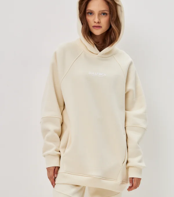 Худи с начесом молочный