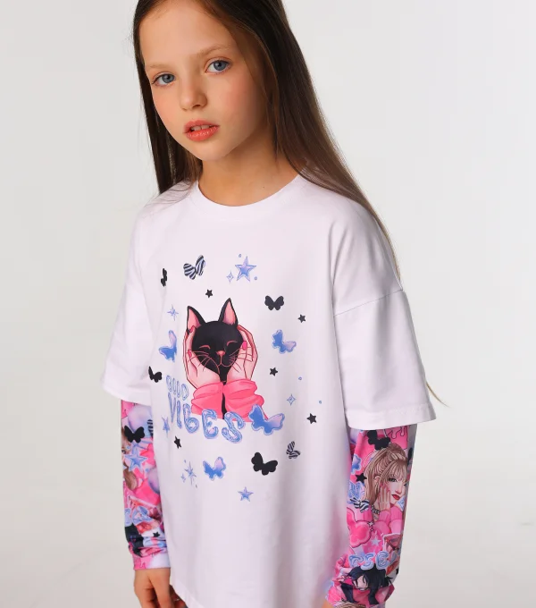 Лонгслив K-pop Cat