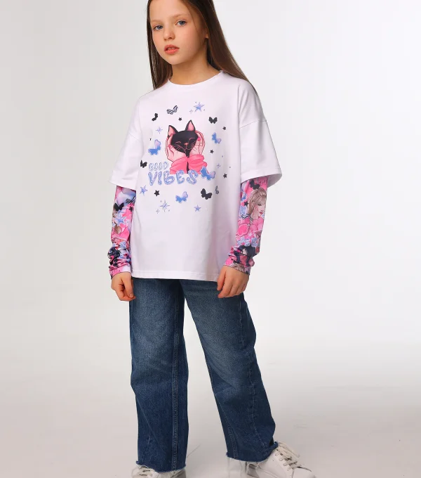 Лонгслив K-pop Cat