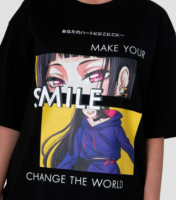 Футболка Аниме. Smile