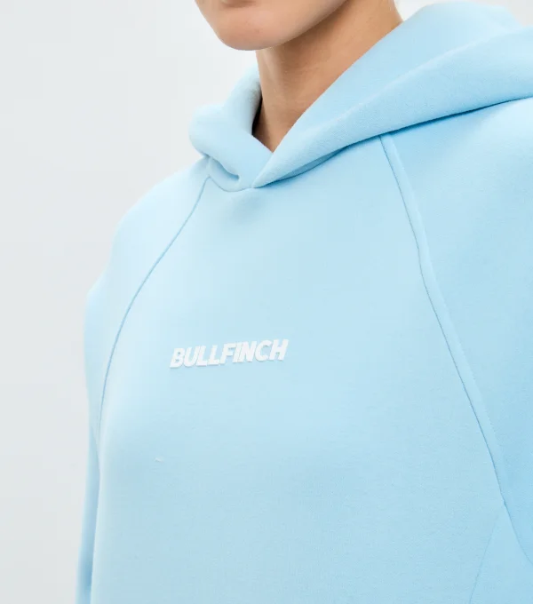 Худи с начесом голубой