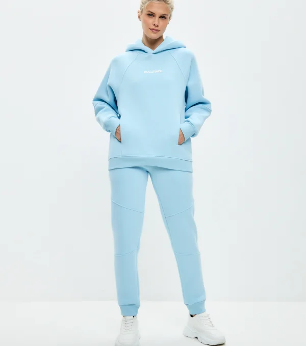 Худи с начесом голубой