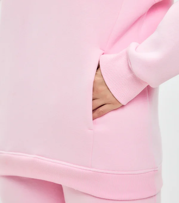 Худи с начесом светло-розовый