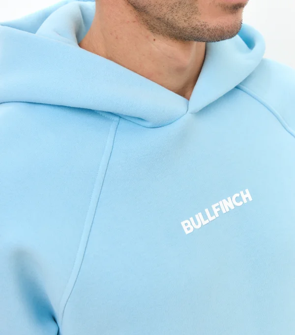 Худи с начесом голубой