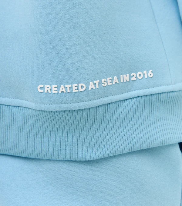 Худи с начесом голубой