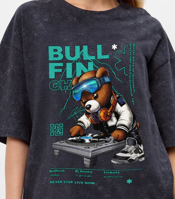 Футболка Медведь Диджей