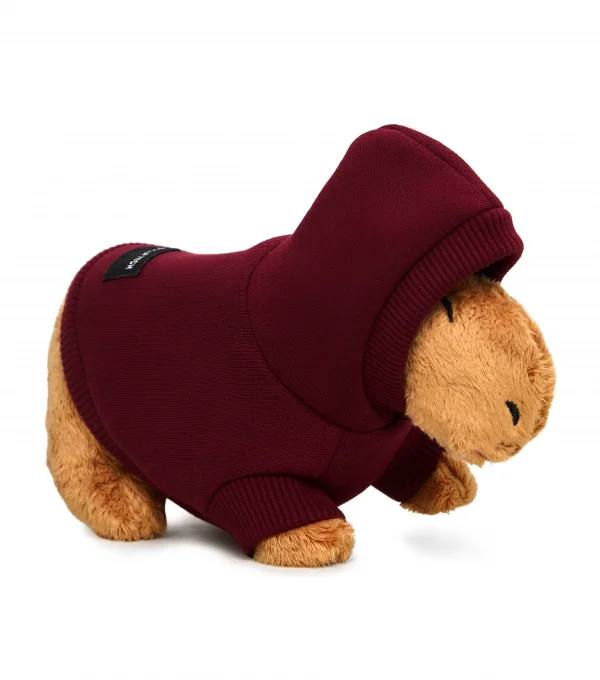 Игрушка Капибара в бордовом худи