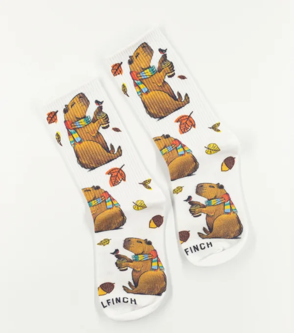 Носки "Капибара со стаканчиком"