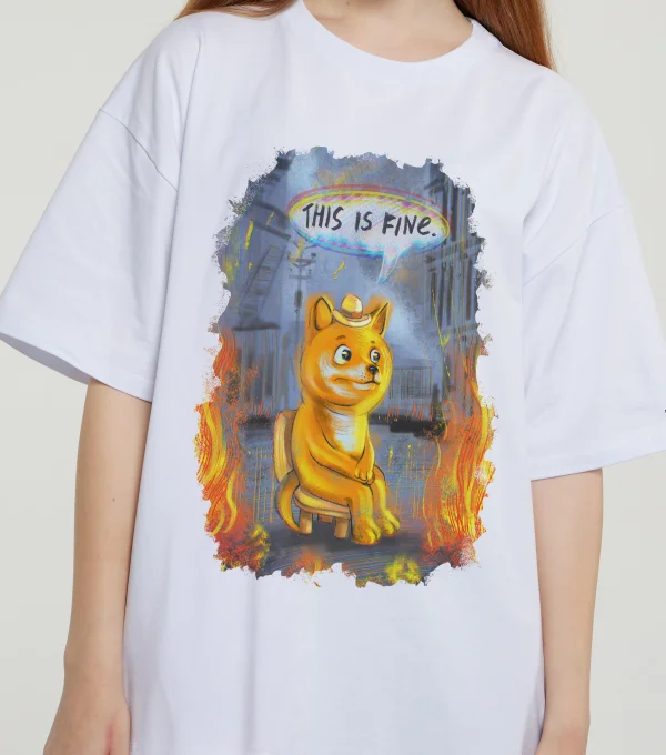 Футболка Fox. This is fine