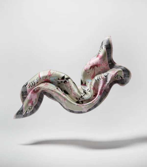 Платок "Олива. Цветы"