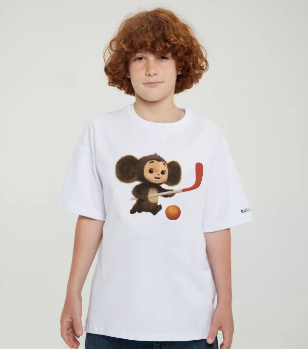 Футболка Хоккей с апельсином. Чебурашка