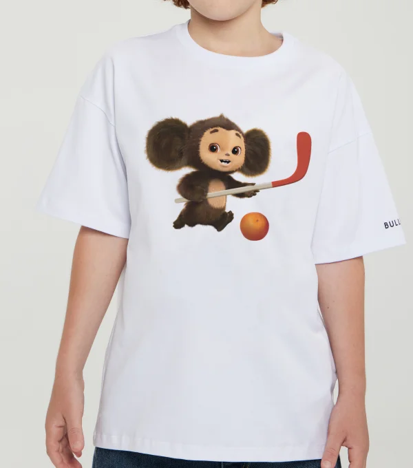 Футболка Хоккей с апельсином. Чебурашка