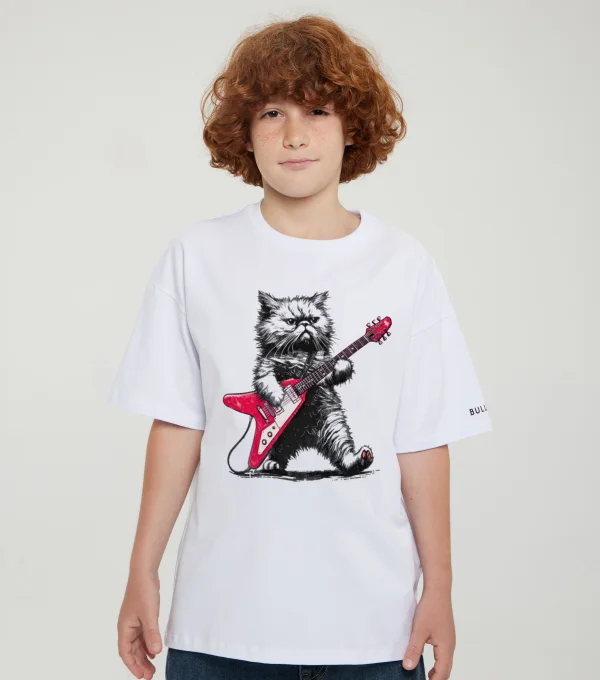 Футболка Кот гитарист